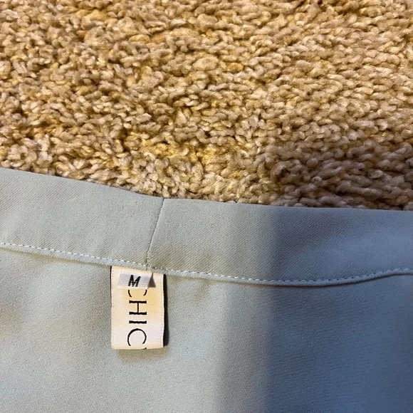 Chicwish - Light Blue Bowknot Cape Sleeves Blouse- Size M - Picture 9 of 12